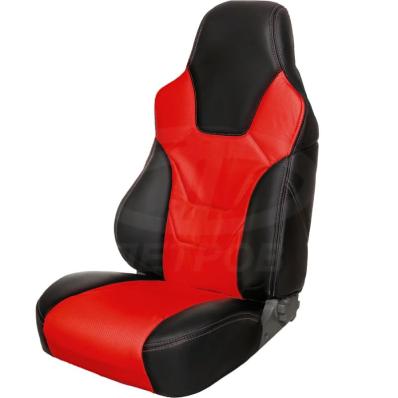 Авточехол  "PILOT B"  RECARO PLUS  Экокожа  Черный-Красный  (разд. подголовник) ТМ Петров