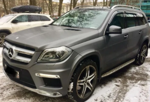 Дефлекторы окон (ветровики) Mercedes Benz GL-klasse (X166) 2012  ХРОМ.МОЛДИНГ Кобра Тюнинг