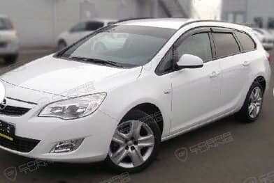 Дефлекторы окон (ветровики) Opel Astra J Sports Tourer 2010 (Опель Астра) Кобра Тюнинг